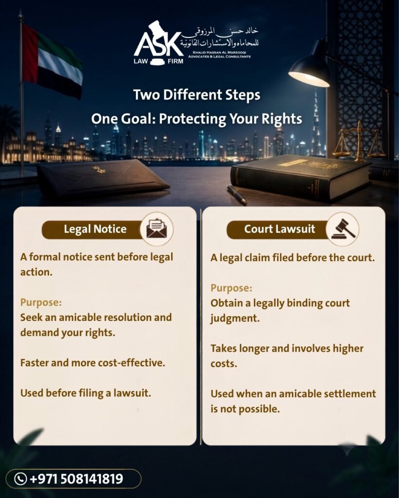 Legal Notice vs Court Case in the UAE: What Is the Difference and Which Option Is Right for You? whatsapp image 2026 07 12 at 6.11.22 pm